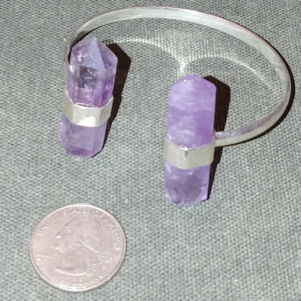 Amethyst crystal bracelet